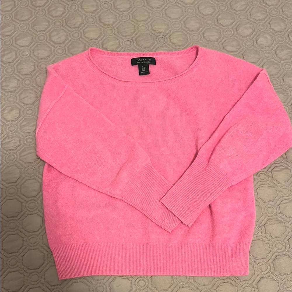 Tahari Pink Cashmere Sweater